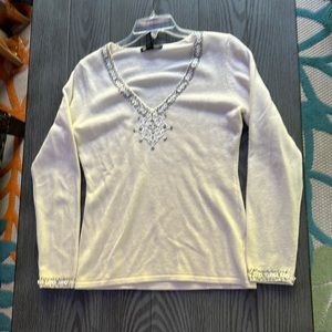 Vintage INC International Concepts Embellished Silk/ Angora blend Sweater